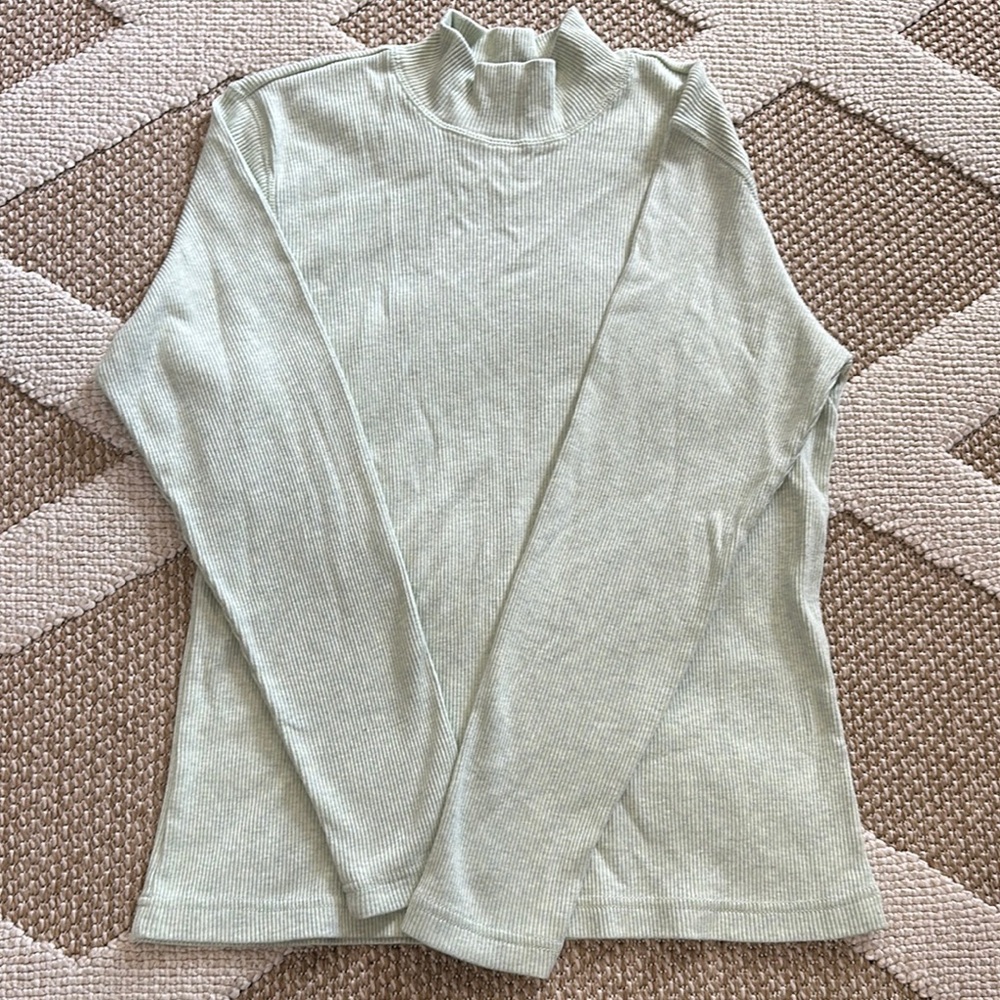Van Heusen Light Green Turtleneck Sweater